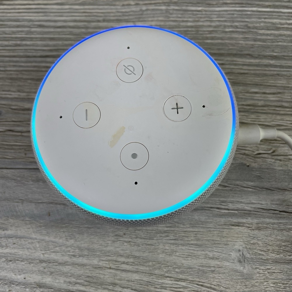 Amazon Echo Dot 3rd Gen D9N29T Smart Speaker White Gray With Power Cord TESTED - Picture 2 of 12